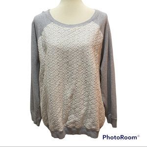 Sonoma Lace Front Sweatshirt